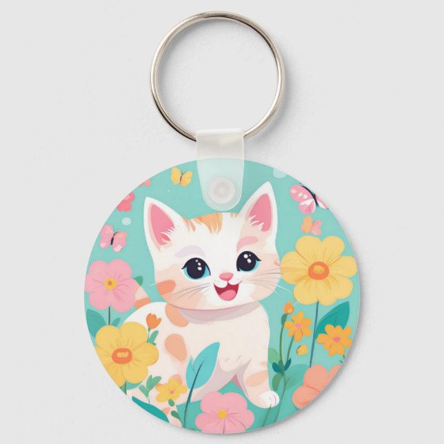 Cute Kitten Keychain (Front)