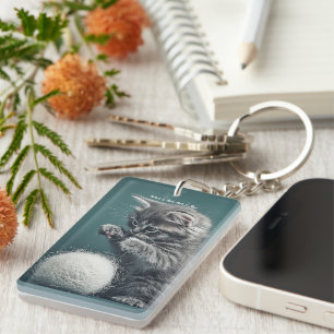 Cute Kitten Keychain