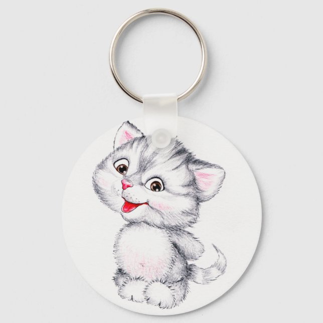 Cute kitten keychain (Front)