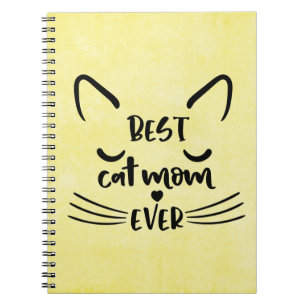Cute Kitten Kitty Mom Gift Yellow Funny Cat Notebook