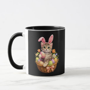 Cute Kitten Lovers Happy Easter Cat Mug