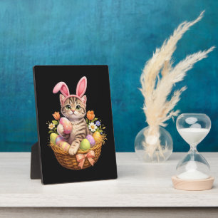 Cute Kitten Lovers Happy Easter Cat Plaque