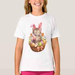 Cute Kitten Lovers Happy Easter Cat T-Shirt