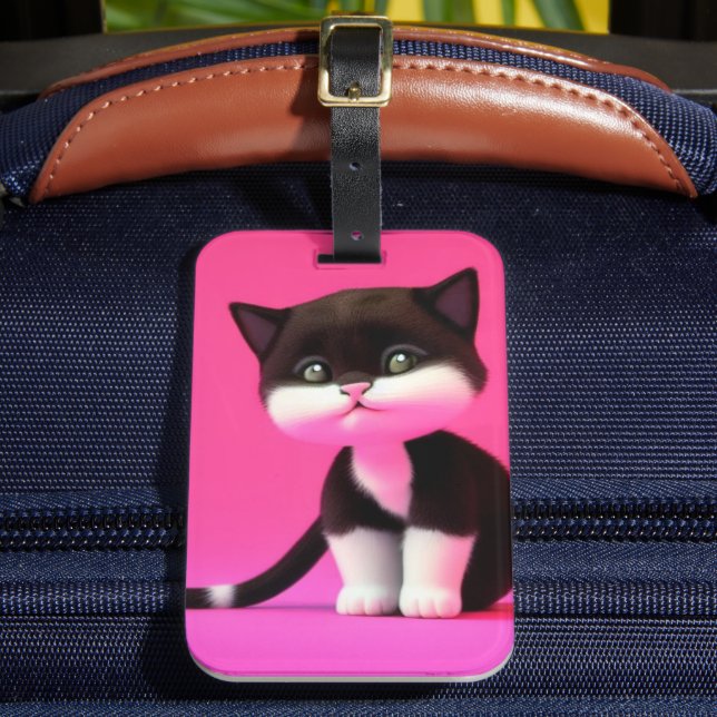 Cute Kitten Luggage Tag (Front Insitu 2)