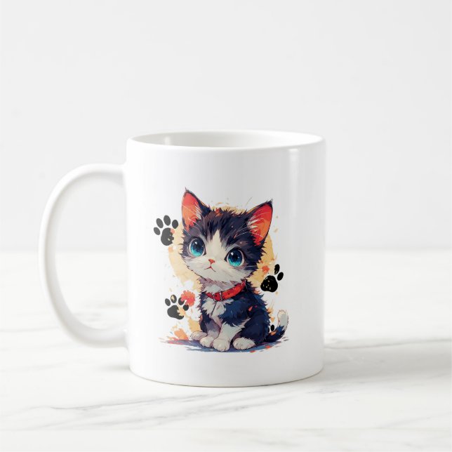 Cute kitten mug (Gauche)