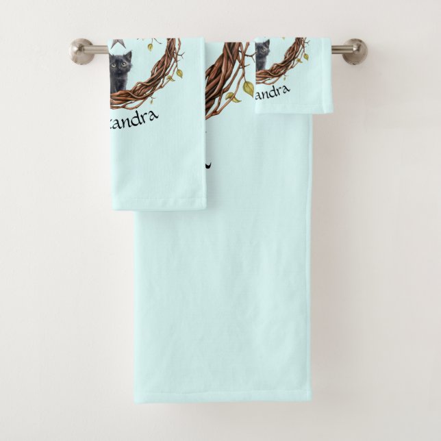 Cute Kitten noir regarder une étoile (En situation)