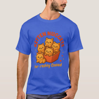 Cute Kitten Nuggets Funny Food Cat retro T-Shirt