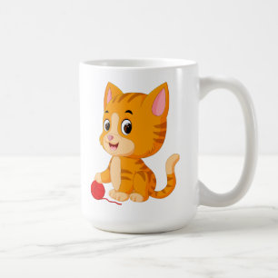 Cute Kitten Orange Tabby Tiger Cat Kitty Mom Coffee Mug