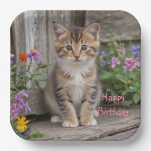 Cute Kitten  Paper Plate