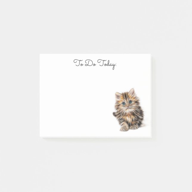 Cute Kitten Personalized Post it Notes (Front)