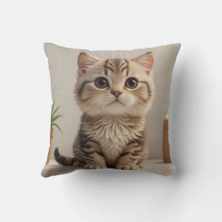 Cute kitten pillow cushion