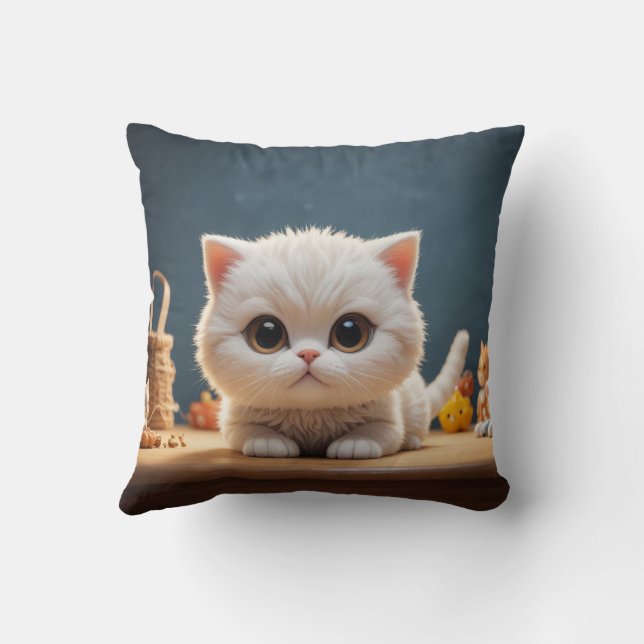 Cute kitten pillow cushion (Back)