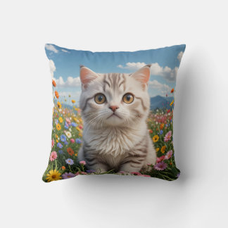 Cute kitten pillow cushion