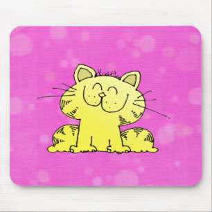 Cute Kitten Pink Room Mouse Pad