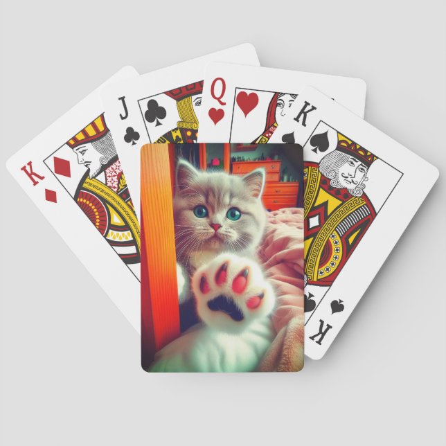 Cute Kitten Playing Cards (Back)