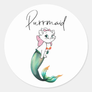 Cute Kitten Purrmaid – Fun Mermaid Cat Design Classic Round Sticker