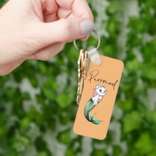 Cute Kitten Purrmaid – Fun Mermaid Cat Design Keychain