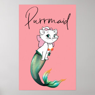 Cute Kitten Purrmaid – Fun Mermaid Cat Design Poster