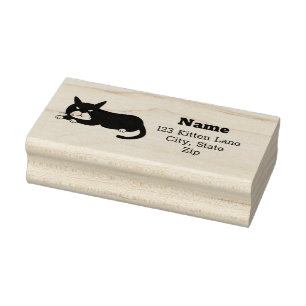 Cute Kitten Rubber Stamp