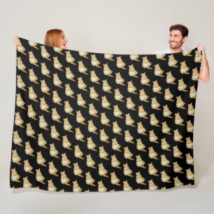 cute kitten sleeping ginger cat fleece blanket