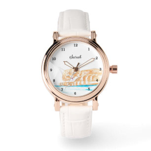 Cute Kitten Tabby Cat Animal Girly Woman Watch