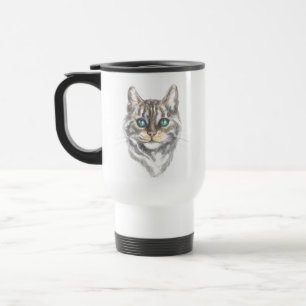 Cute Kitten Tabby Tiger Crazy Cat Lady Kitty Mom Travel Mug