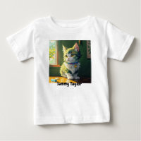 Cute Kitten. Vibrant colours. Editable