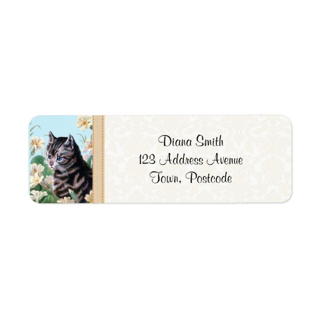 Cute kitten - vintage cat art (Front)