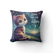 Cute Kitten Vous n'êtes pas seul Coussin