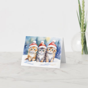 Cute Kitten Xmas Card