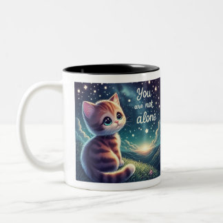 Cute Kitten You Are Not Alone Mug Cups