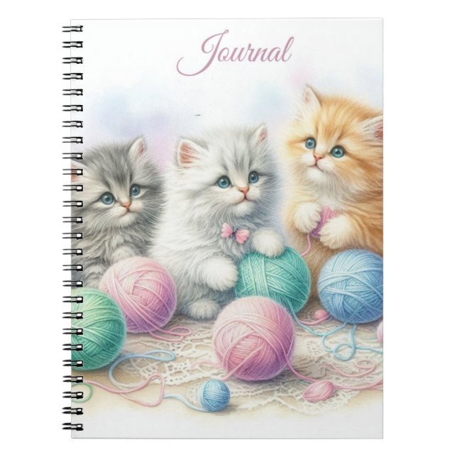 Cute Kittens Avec Carnet De Boules De Fer Coloré (Devant)