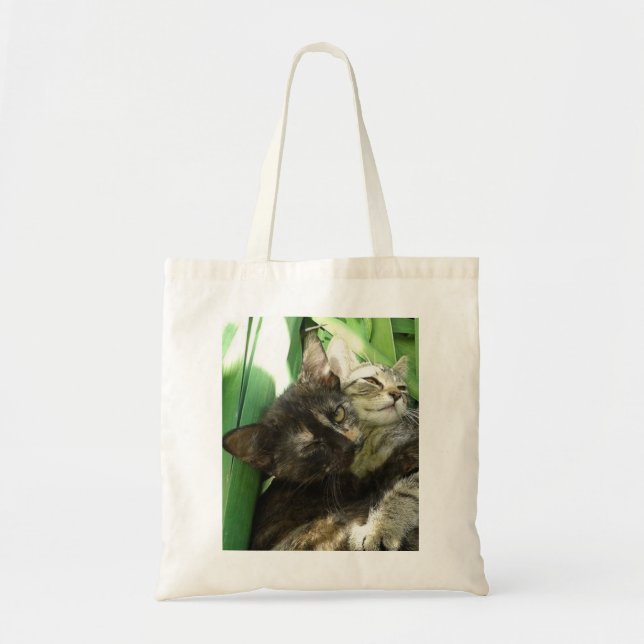 Cute kittens cuddling tote bag (Front)