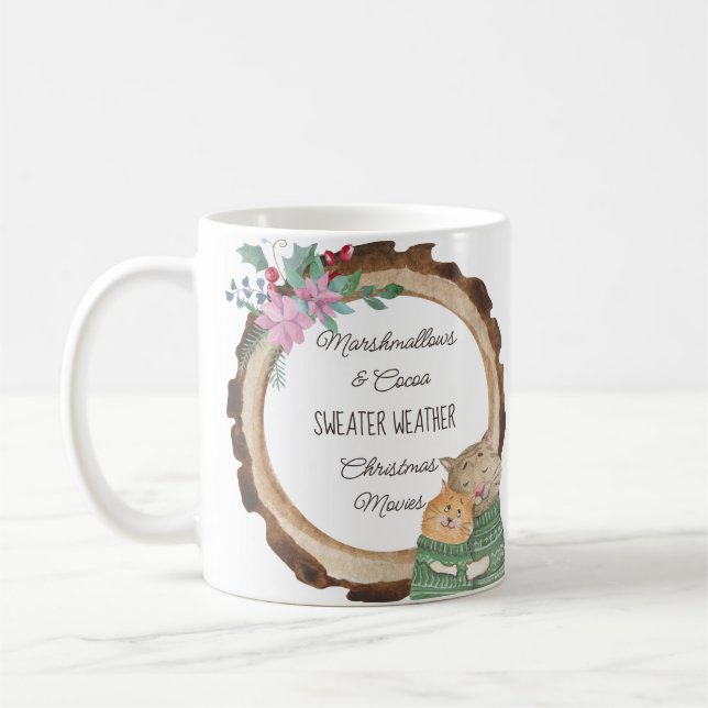 Cute Kittens Custom Favourite Things Winter Coffee Mug (Left)