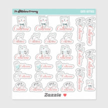 Cute Kittens Custom Name Labels | School