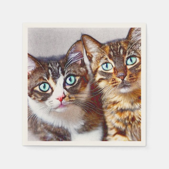 Cute kittens Faces     Napkin (Front)