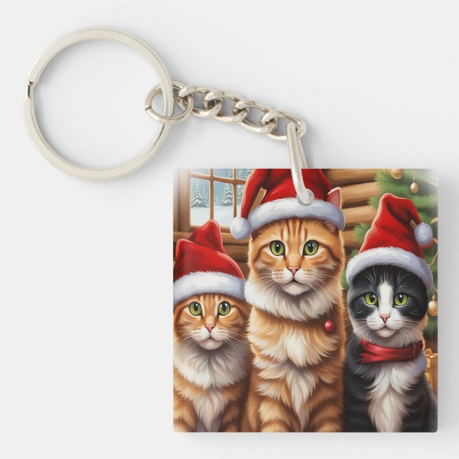Cute Kittens Keychain (Front)