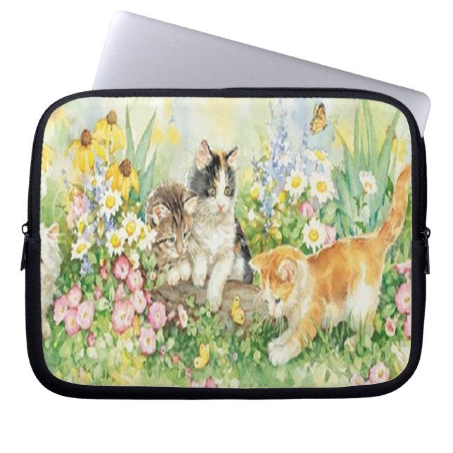 Cute Kittens Laptop Sleeve (Front)