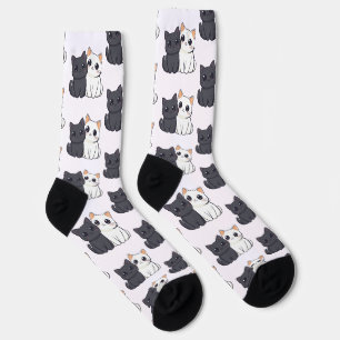 Cute Kittens Pattern Socks – Cozy & Adorable Cat