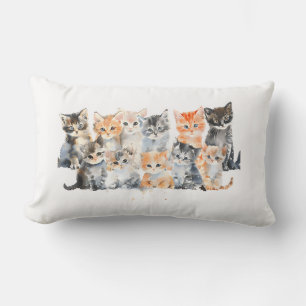 Cute Kitties T-Shirt – Fun Cat Lover Gift Lumbar Pillow
