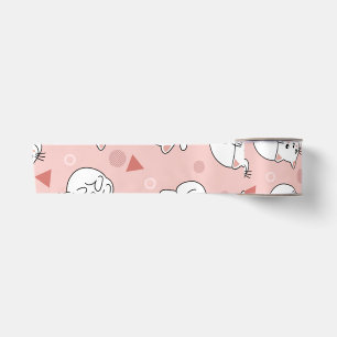 Cute kitty 3" inch Valentine's Day  Satin Ribbon