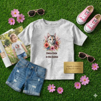 Cute Kitty and Flowers / Cat Lover