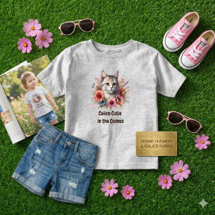 Cute Kitty and Flowers / Cat Lover Toddler T-shirt
