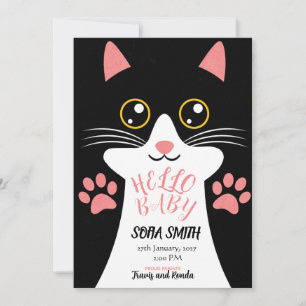 Cute Kitty Baby Arrival Announcement