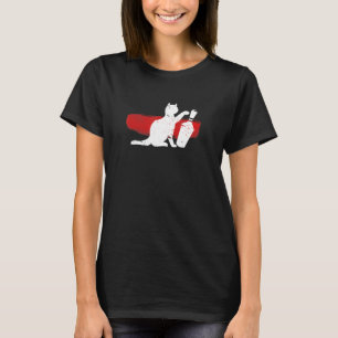 Cute Kitty Bowler - Bowling Pin Knocked Over By A  T-Shirt