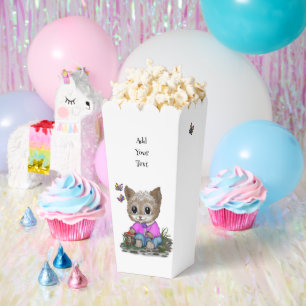 Cute Kitty Cat and Butterfly Favor Box
