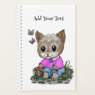 Cute Kitty Cat and Butterfly Planner