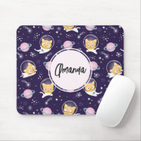 Cute Kitty Cat Astronauts Pattern