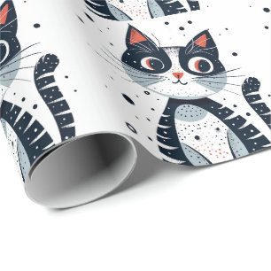 Cute Kitty Cat Baby Shower  Wrapping Paper