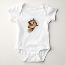 Cute Kitty Cat Baby T‑Shirt – Personalized Infant 